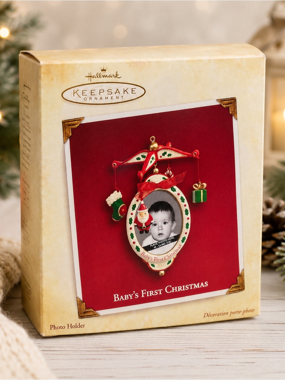 Hallmark 2005 Baby’s First Christmas Photo Holder Keepsake Ornament NIB